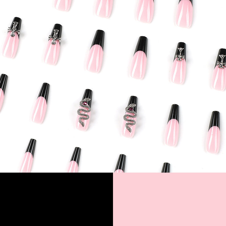 Artful stiletto nails with glitter accents and creative design Bowlift