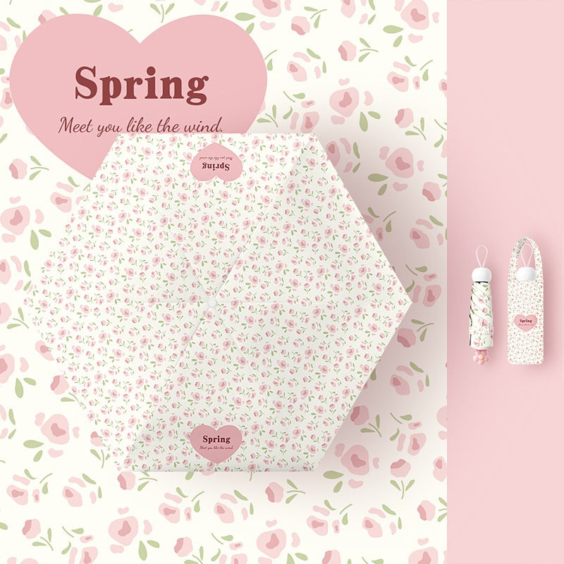 Ladies' kid-friendly folding umbrella with fun rabbit design Bowlift