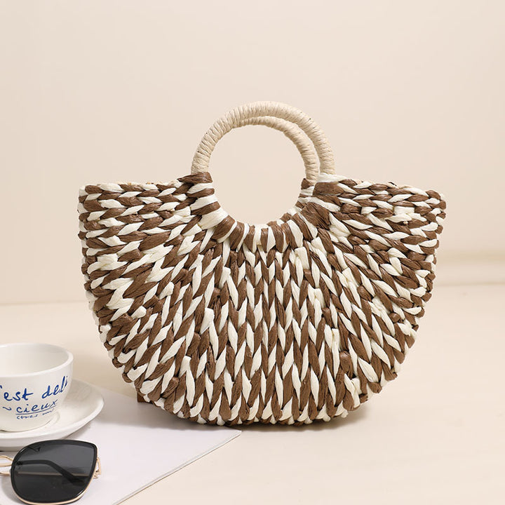 Braided basket bag with unique design Bowlift