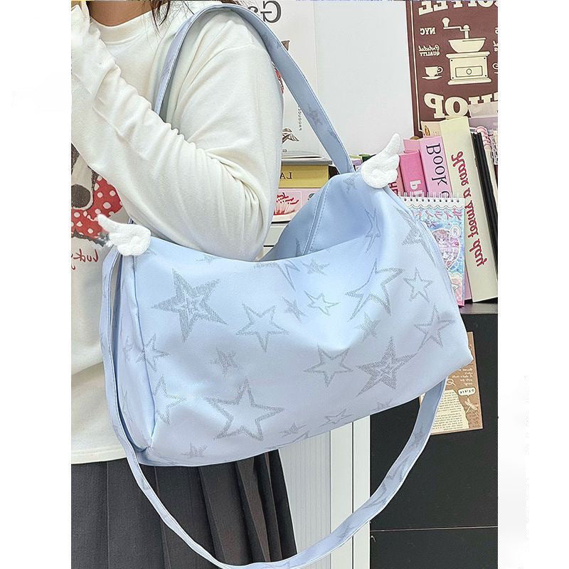 Trendy Star-Patterned Hobo Bag