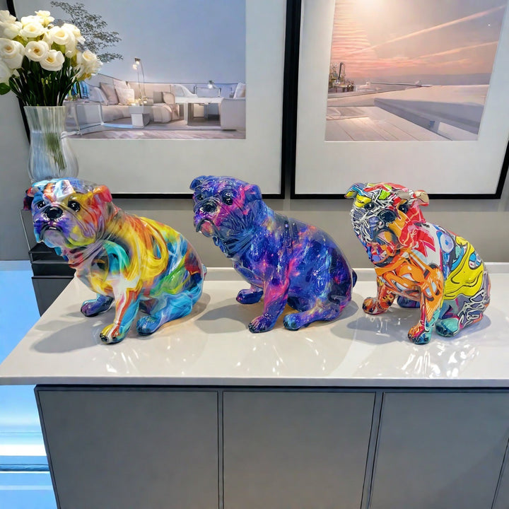 Artistic Bulldog Figurine Bowlift