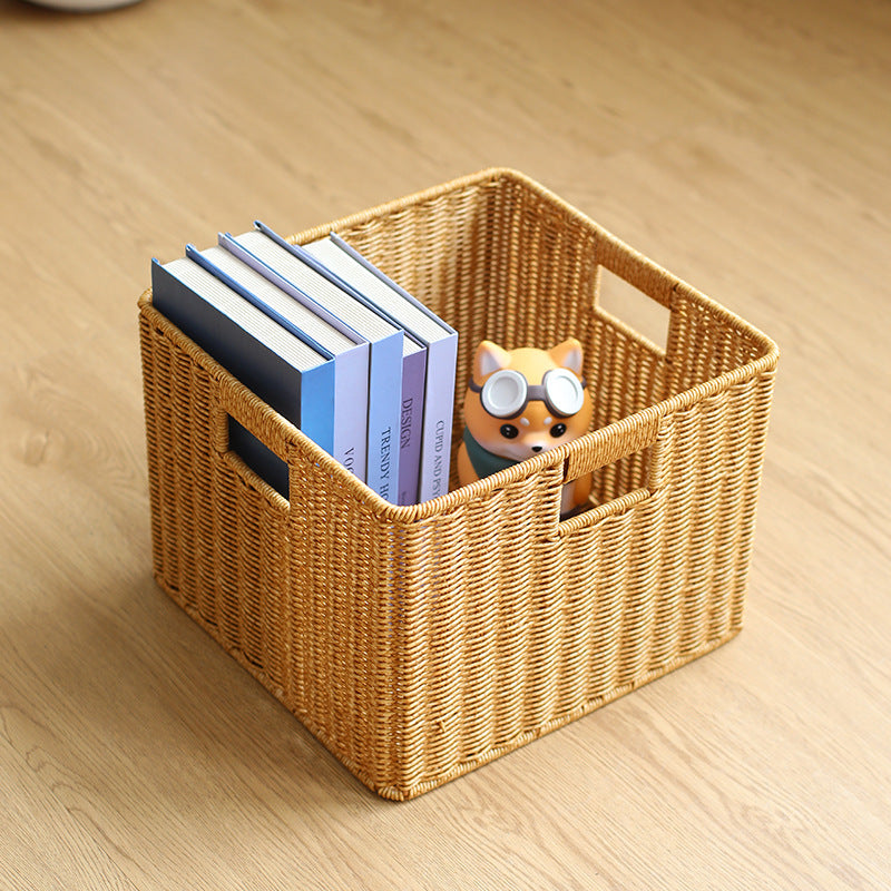 Handcrafted Wicker Storage Tray Bowlift