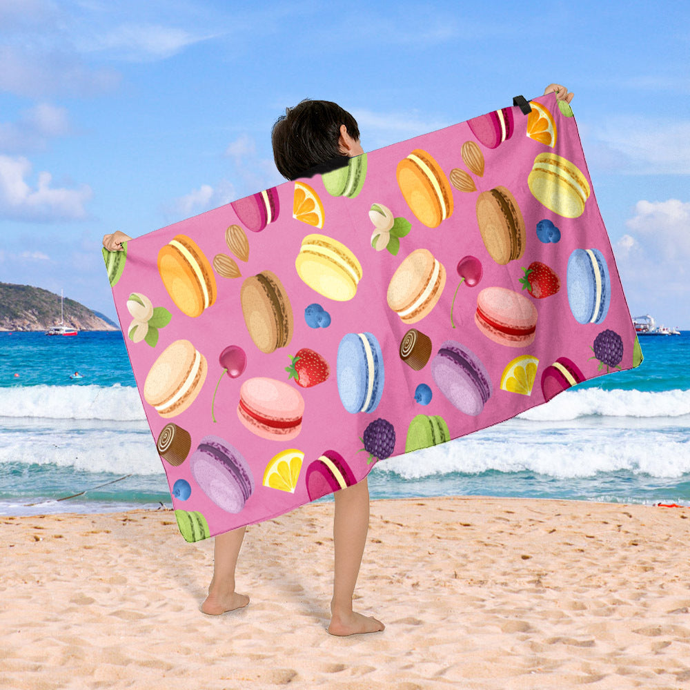 Beach blanket with colorful cupcake design Bowlift