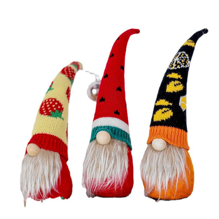 Decorative Plush Strawberry Gnome Figurine Bowlift