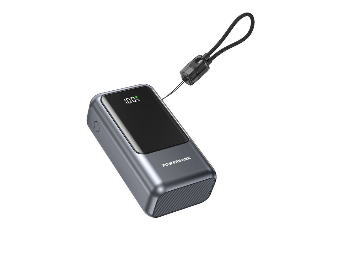 Portable power bank with digital charge indicator and compact design Bowlift