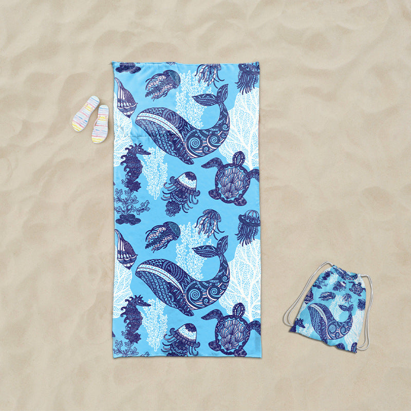 practical beach towel with integrated tote bag design Bowlift
