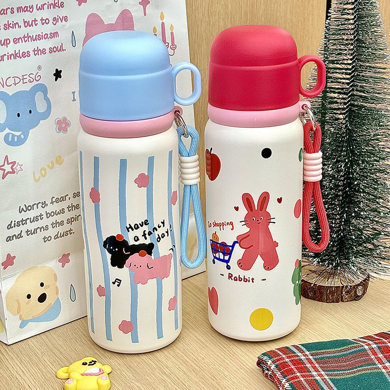 Women's insulated bottle with cheerful polka dot pattern Bowlift