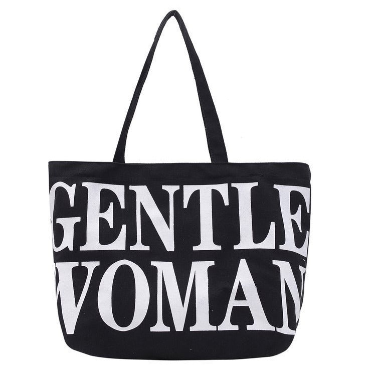 Fashionable cotton bag with striking lettering Bowlift