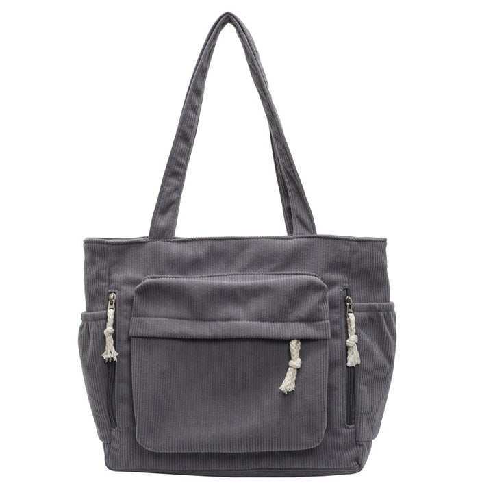 Textured Multi-Pocket Tote Bag Bowlift