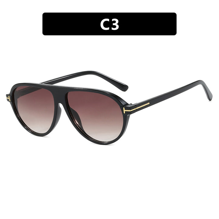Women's trendy oversized sunglasses with elegant metal frame and UV protection Bowlift
