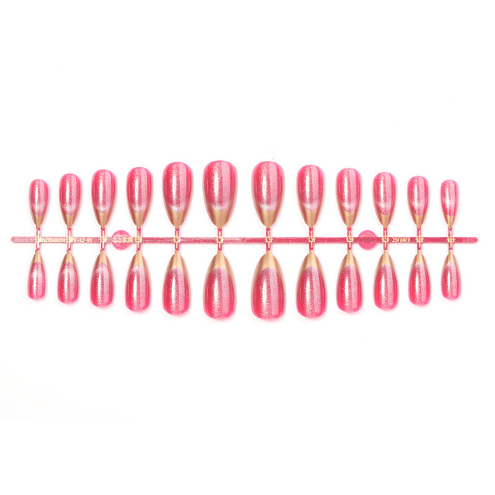 Elegant Stiletto Press-On Nail Art Set with Shimmering Gloss Finish Bowlift