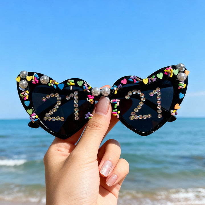 Fun Heart-Shaped Celebration Sunglasses Bowlift
