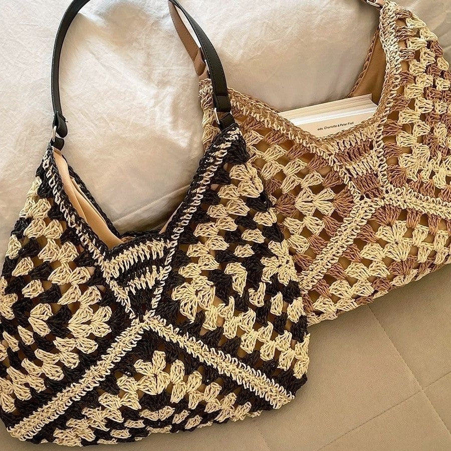 Macrame Shoulder Bag in Modern Design Bowlift