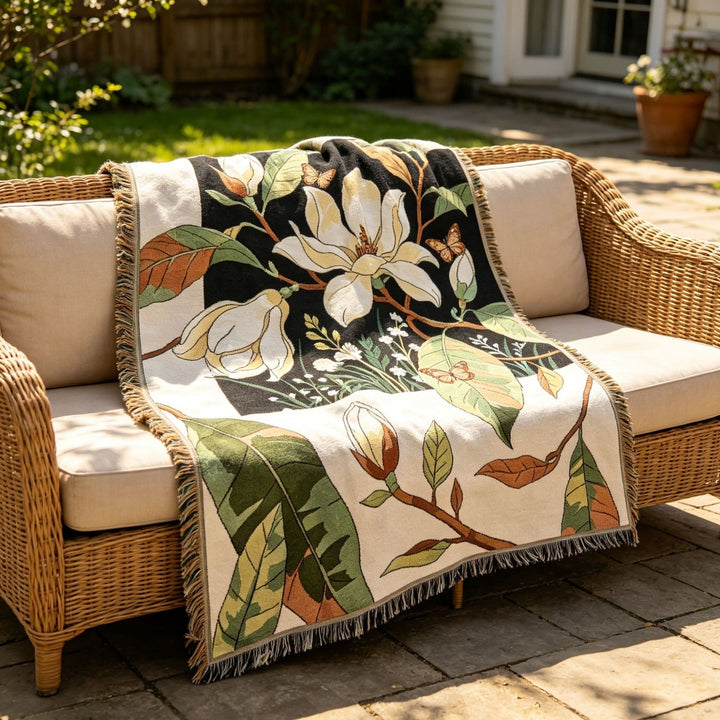 Artistic Floral Outdoor Tapestry