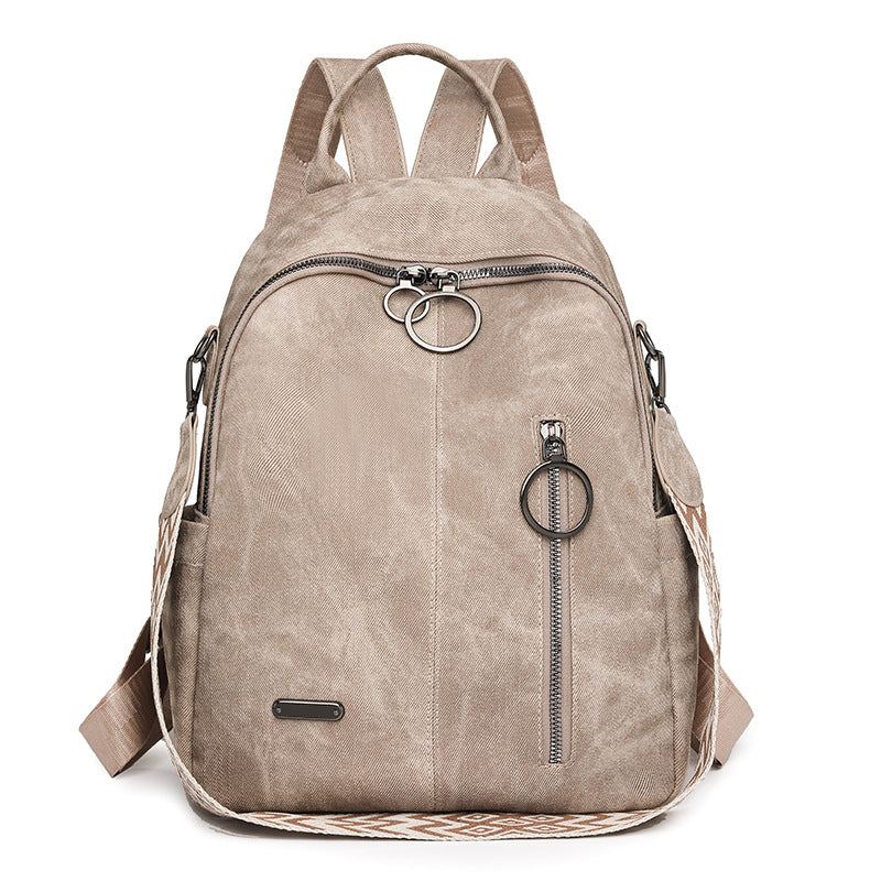 Versatile Textured Casual Backpack Bowlift