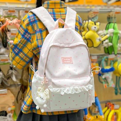 Playful Star-Patterned Backpack Bowlift