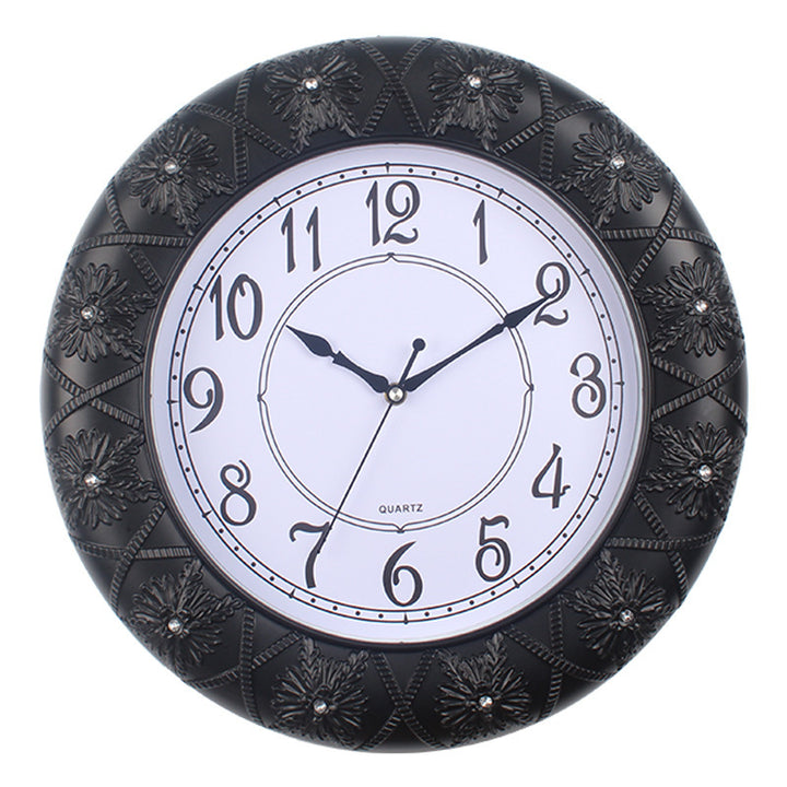 Elegant Wall Clock with Filigree Flower Design Bowlift