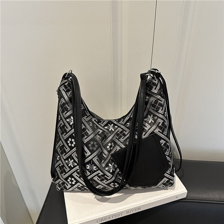 Stylish Geometric Pattern Shoulder Bag Bowlift
