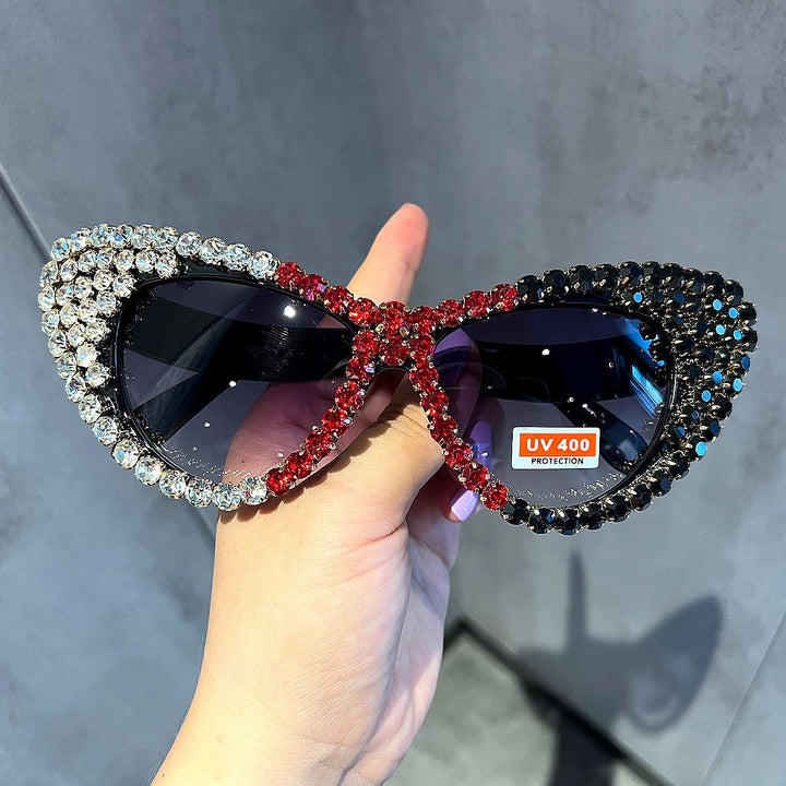Ladies Glamorous Crystal Sunglasses Bowlift