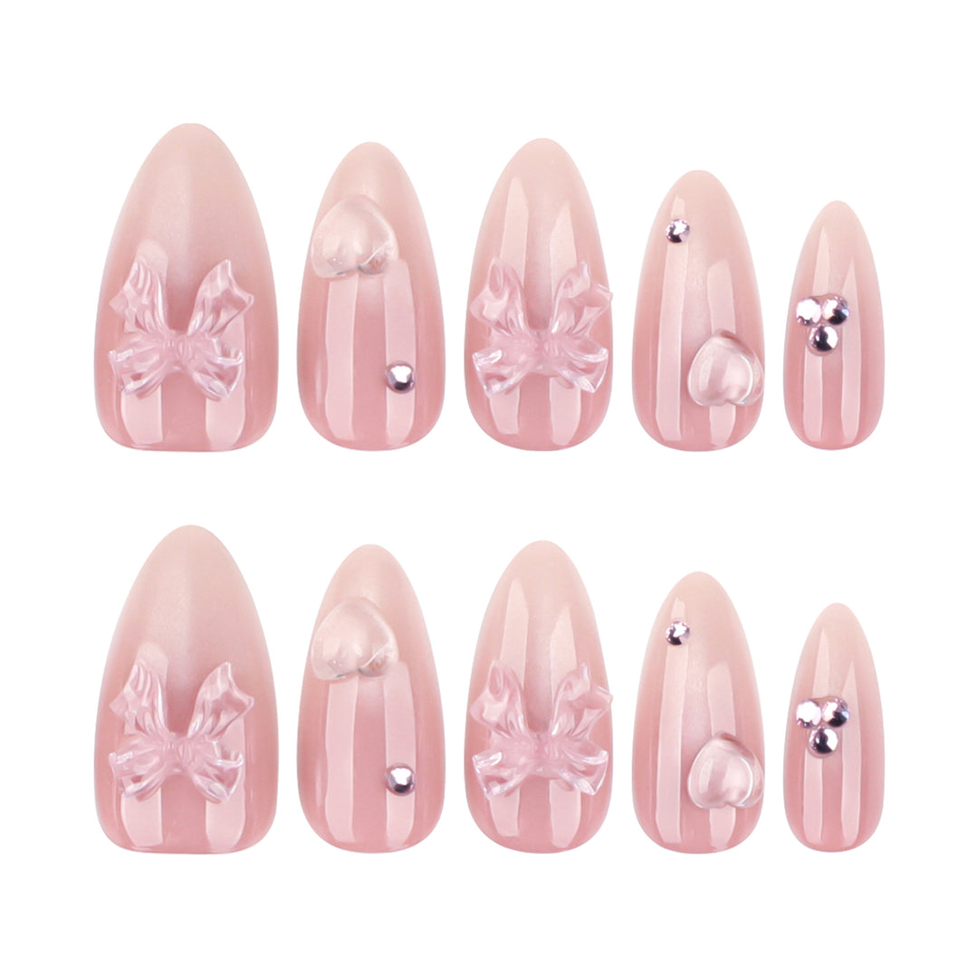 Artful stiletto nails with floral design and glitter accents Bowlift