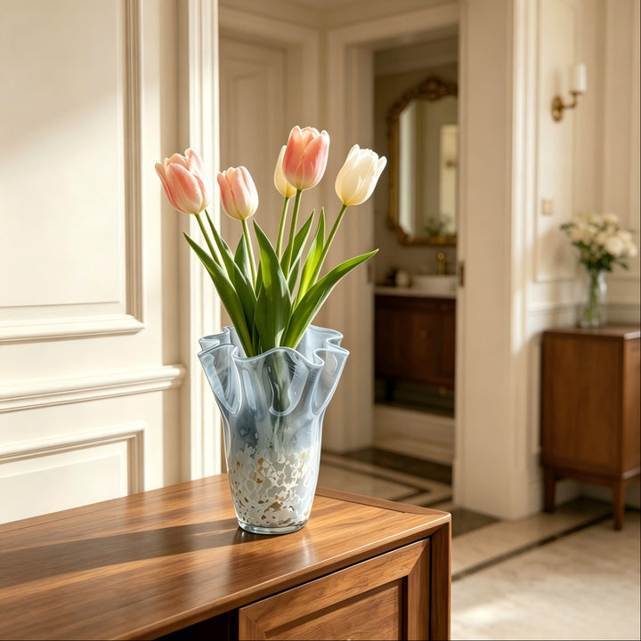 Elegant Glass Vase Bowlift