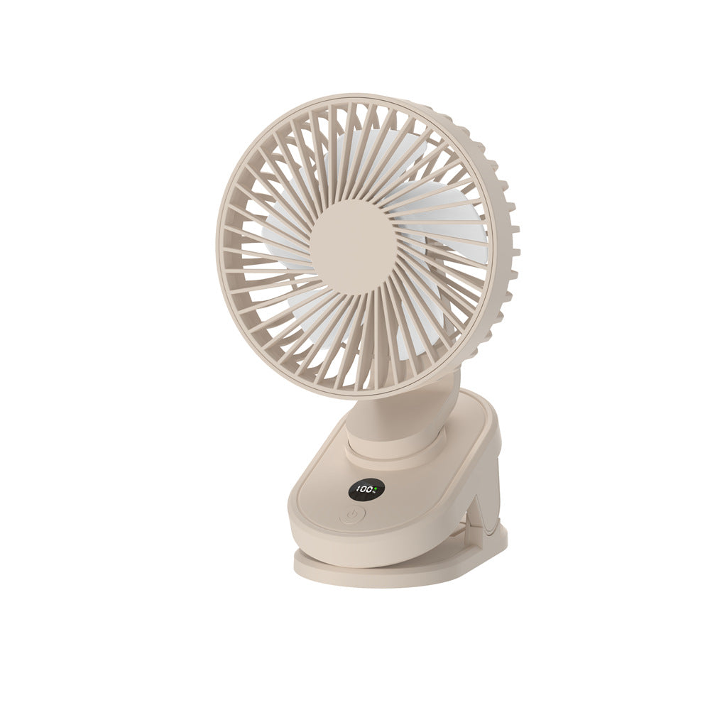 Unisex Portable Adjustable Desk Fan with Smart LED Display Bowlift