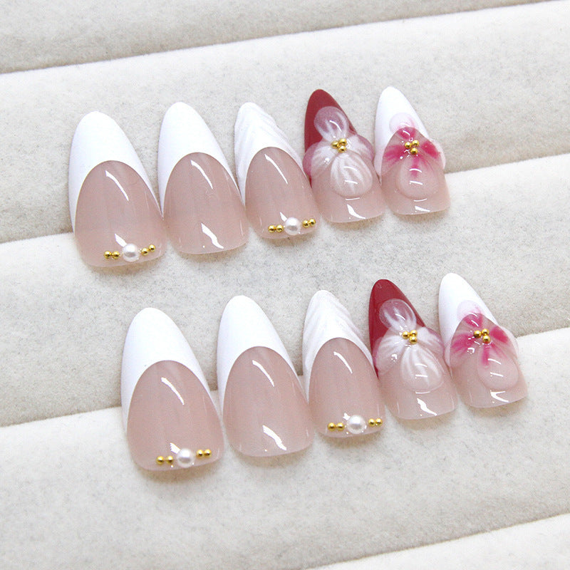 Floral Fantasy Press-On Nail Art Bowlift