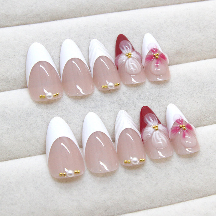 Floral Fantasy Press-On Nail Art Bowlift