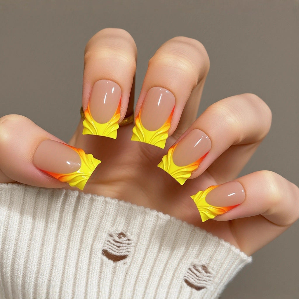 Elegant Nail Art with Black-White Contrast Bowlift