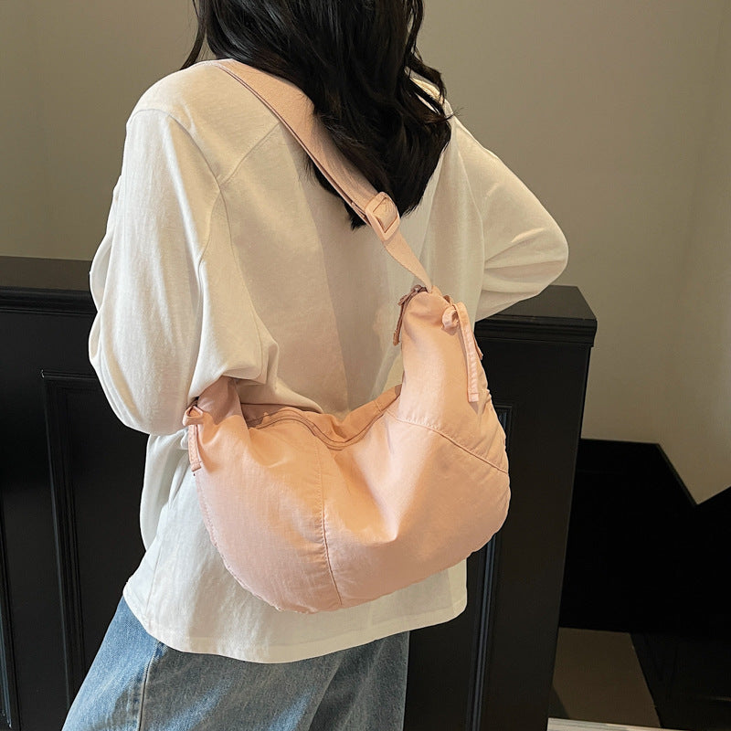 Casual Soft Fabric Hobo Bag Bowlift