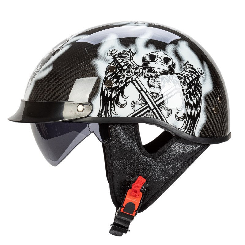 Stylish Graphic Skull Motorcycle Helmet Bowlift
