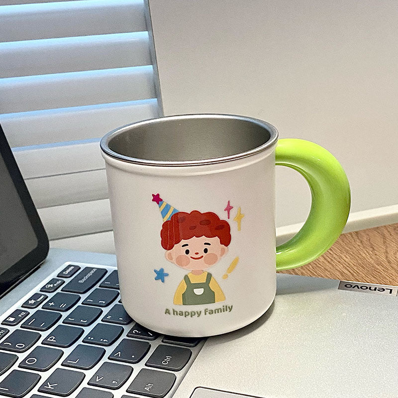 Stainless steel mug with funny family motif Bowlift