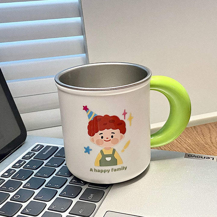 Stainless steel mug with funny family motif Bowlift
