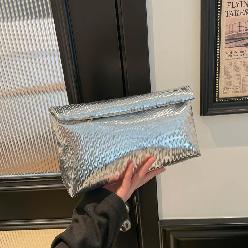WoGlossy Textured Clutch Purse Bowlift