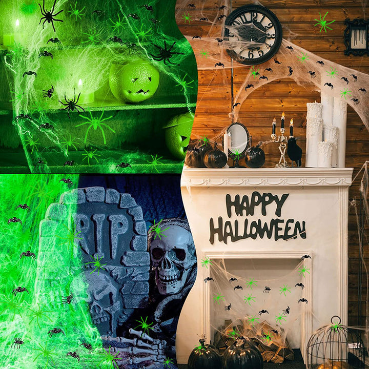 Glow-in-the-Dark Plastic Spider Decoration Bowlift