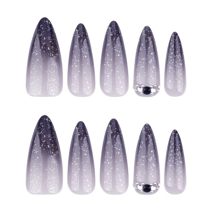 Glamorous artificial nails with sparkling accents Bowlift