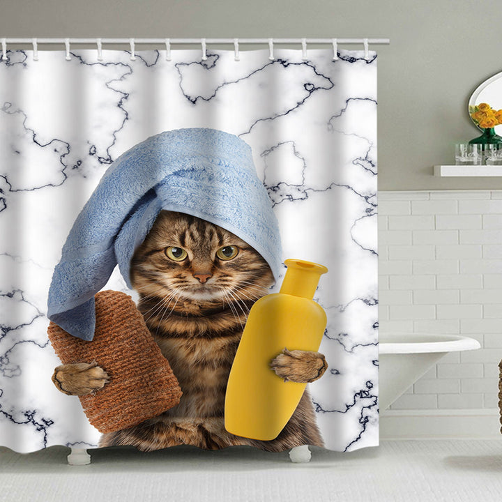 Artistic Dog Illustration Shower Curtain Bowlift