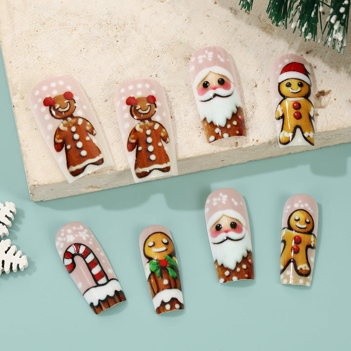 Christmas art nails with festive designs Bowlift