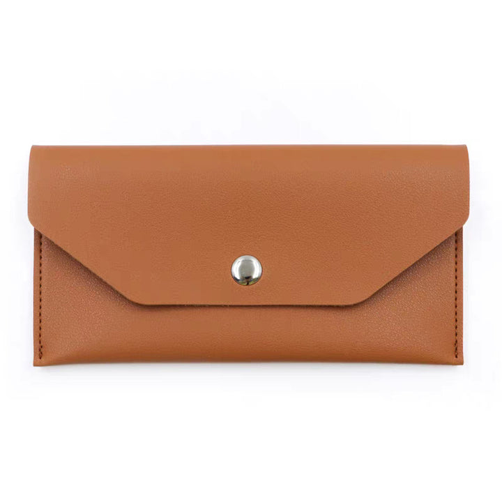 Leather Envelope Sunglasses Case with Snap Closure Bowlift