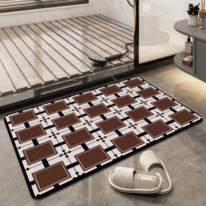 Geometric Pattern Bath Mat Bowlift