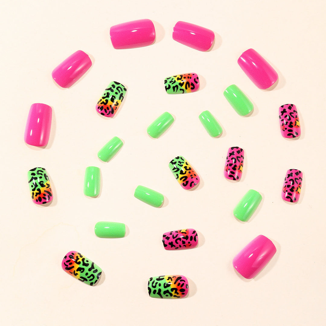 Funky Animal Print Nail Art Extensions Bowlift
