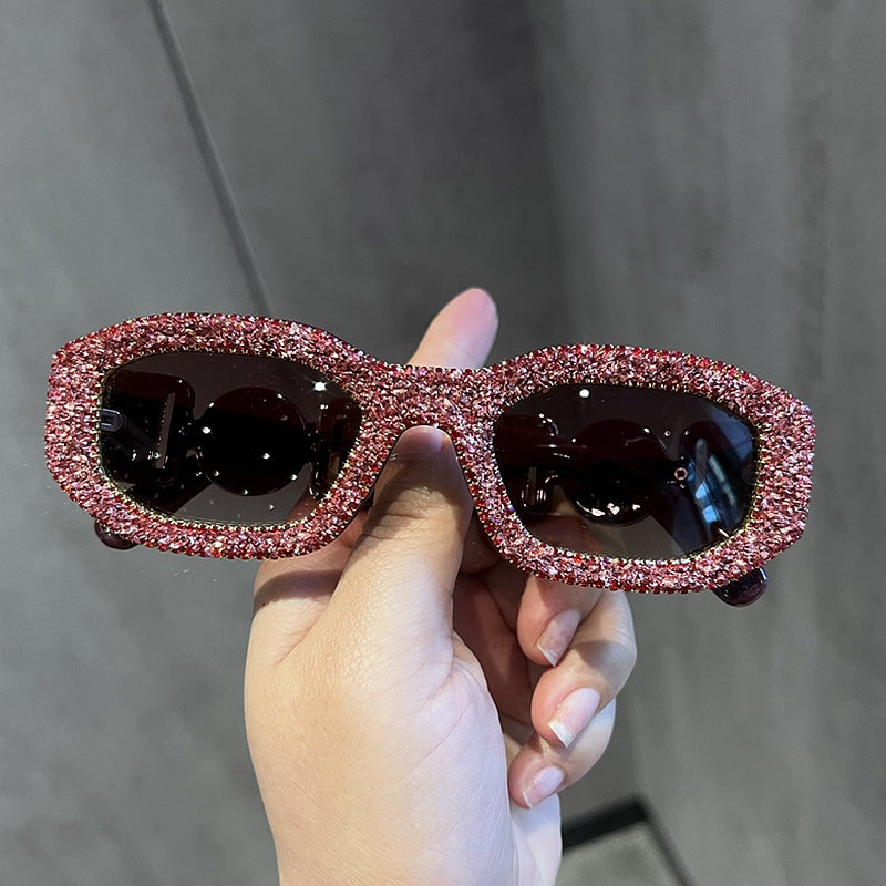 Ladies Fashion Sunglasses with Sparkling Rhinestone Frame Bowlift