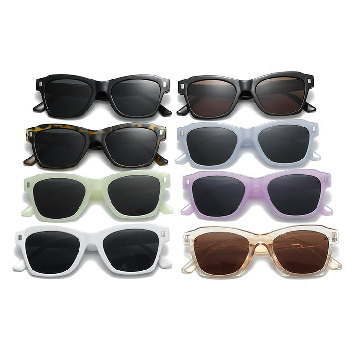 Women's fashionable sunglasses with transparent frame and high-quality UV protection Bowlift
