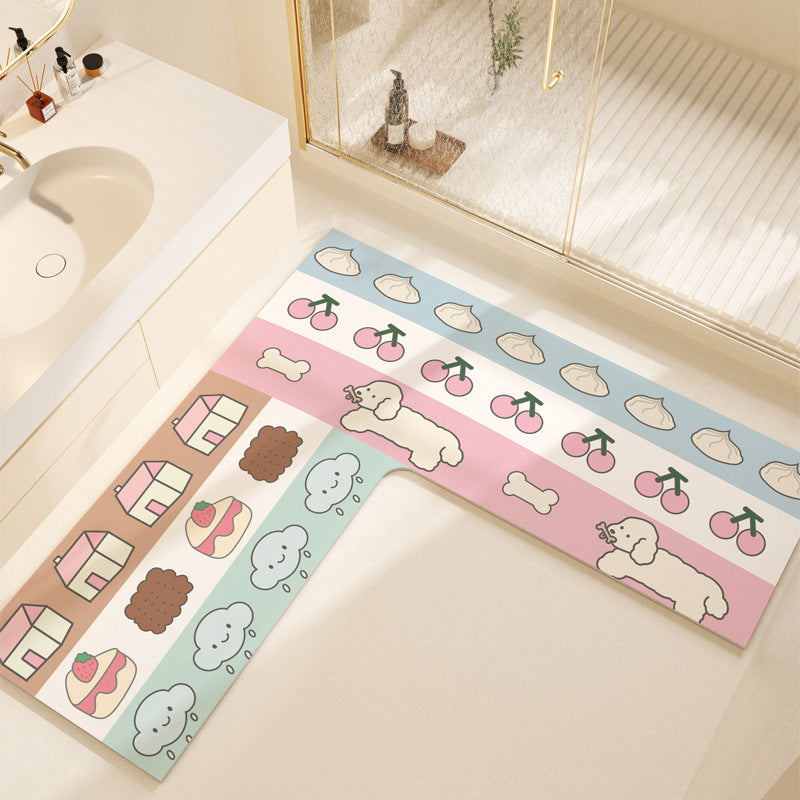 Non-Slip Colorful Bathroom Mat Bowlift