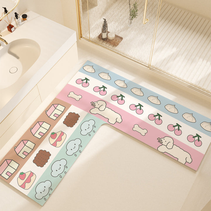 Non-Slip Colorful Bathroom Mat Bowlift