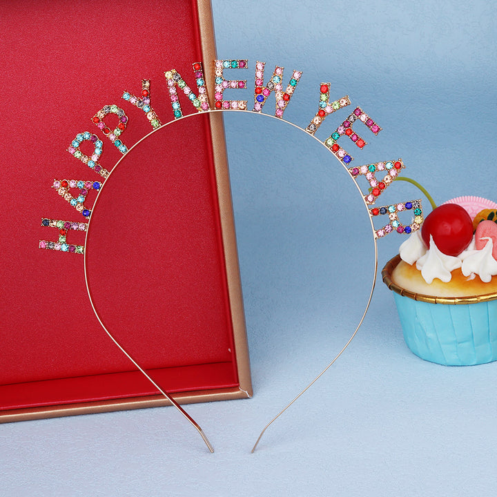 Ladies Glitter Hair Band with "Happy New Year" inscription Bowlift
