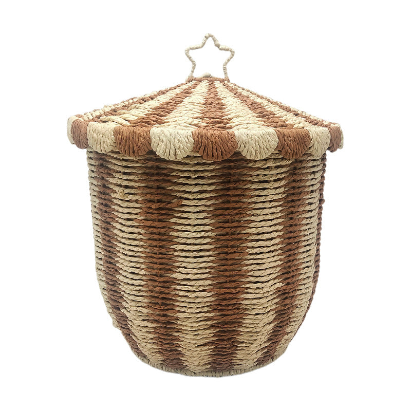 Decorative Woven Storage Canister Bowlift