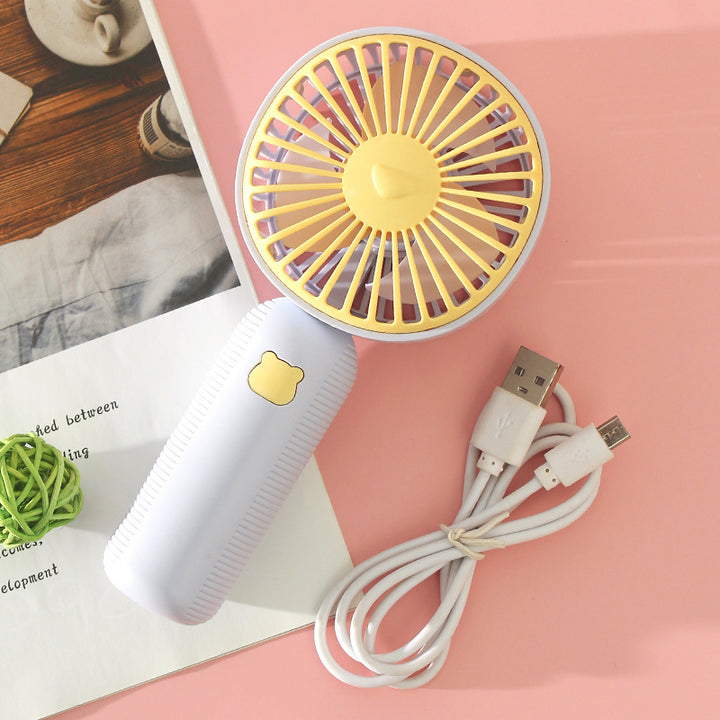 Women Portable Hand Fan with Ergonomic Grip and Powerful Battery Bowlift