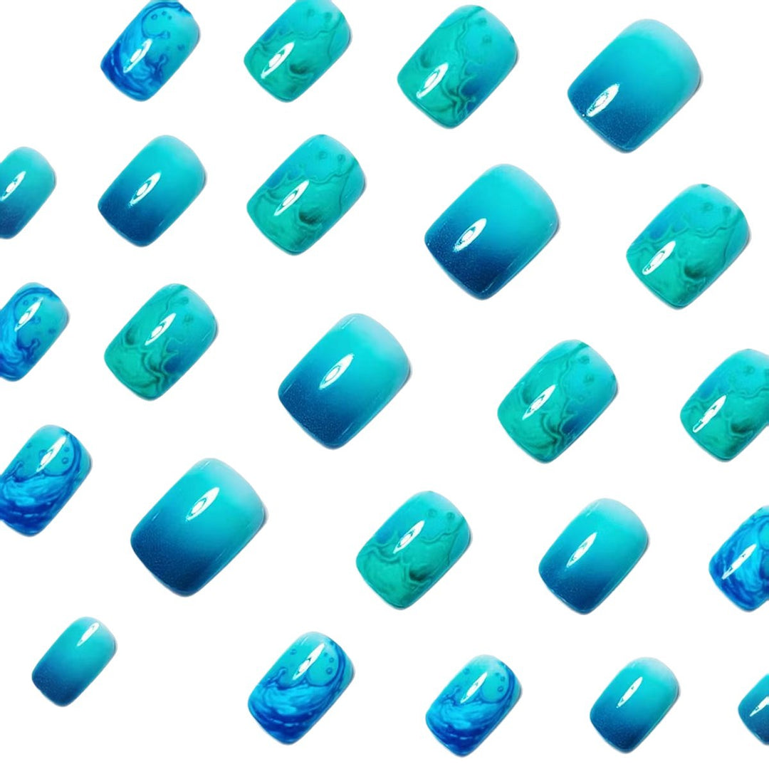Artistic Wave-Inspired Nail Art Bowlift
