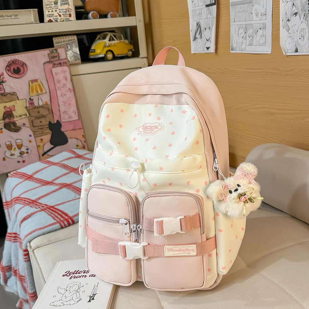 Stylish Star-Patterned Backpack Bowlift